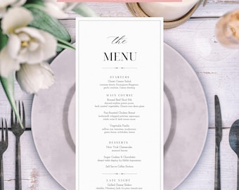 Plantilla Canva de menú para bodas y eventos, fácil de usar y personalizada