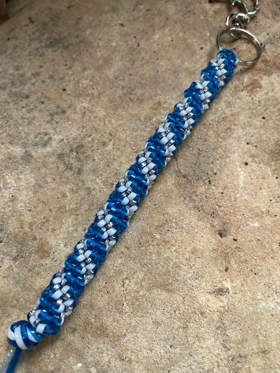 Ready to Ship Zebra Stitch Scoubidou Handmade Boondoggle Gimp Rexlace