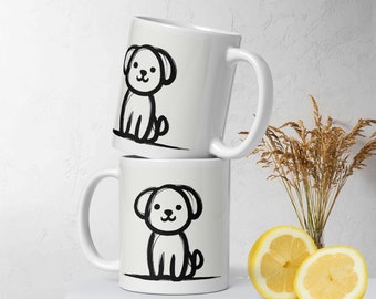 Pet Dog White glossy mug