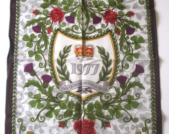 Queen's Silver Jubilee Vintage Tea Towel