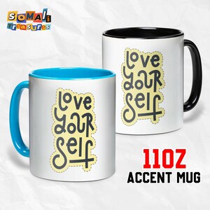 Typography Love Yourself Mug, Typography Terminology, Font Classification, Lettering Mug, Graphic Designer Gift