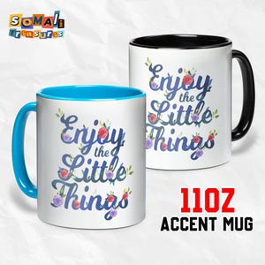 Typography Enjoy The Little Things Slogan Flowers Mug, Typography Terminology, Font Classification, Lettering Mug, Graphic Designer Gift