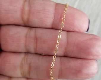 14K Gold Filled Necklace Chain: Delicate Layering Chain