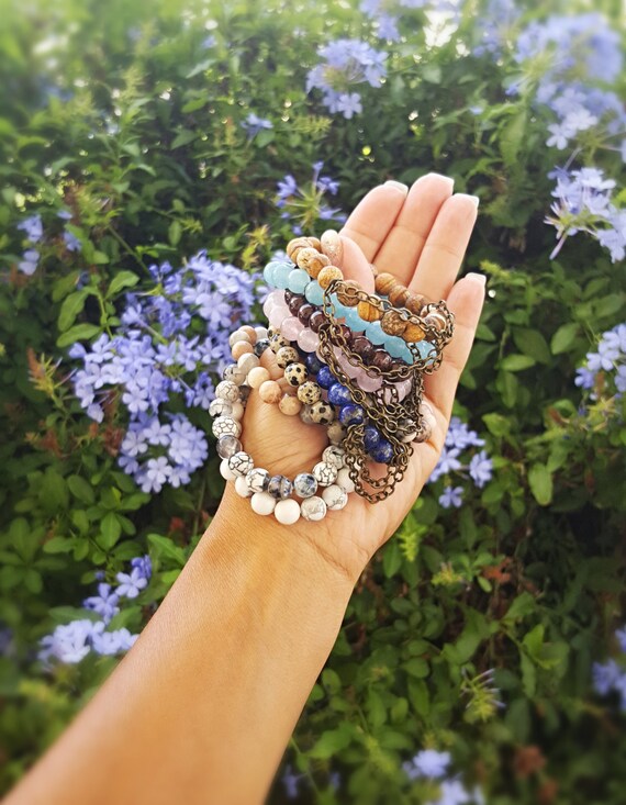 Gemstone bracelets deals etsy