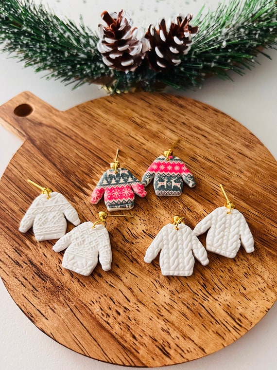 Sweater clay earrings discount