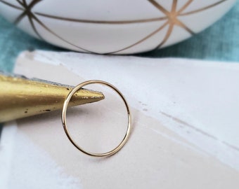 Dainty 14k Gold Filled Ring: Minimalist Stacking Jewelry