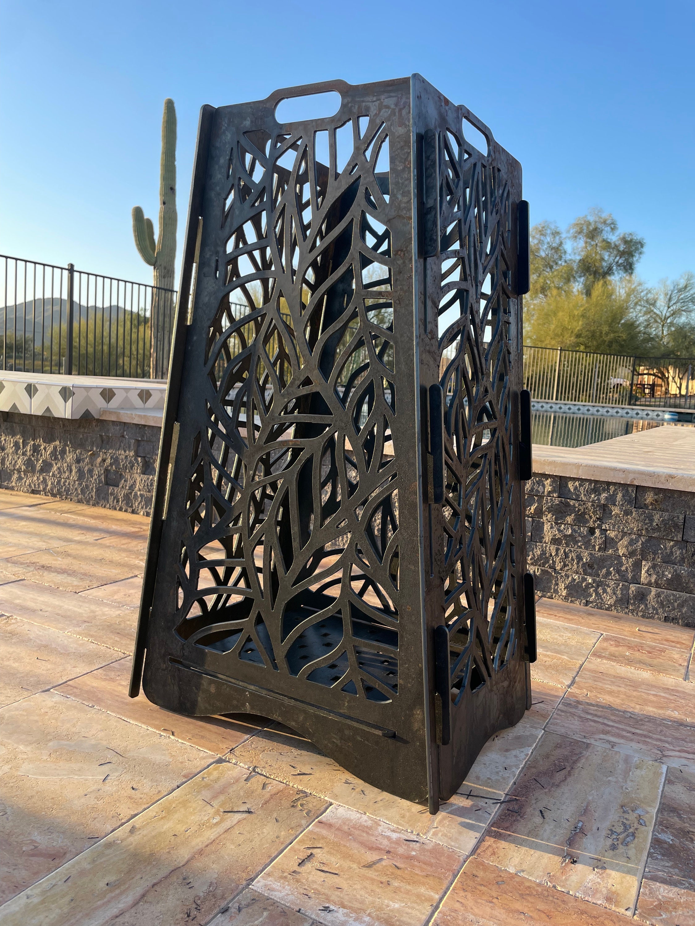 Vertical Metal Fire Pit- Collapsible- 18