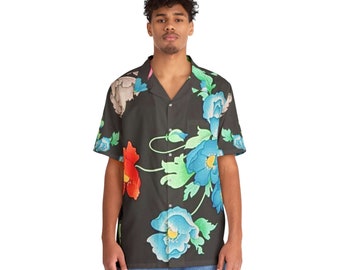 Gorgeous Men's Floral Hawaiian Shirt (AOP) Colorful,  Summer, Party Shirt