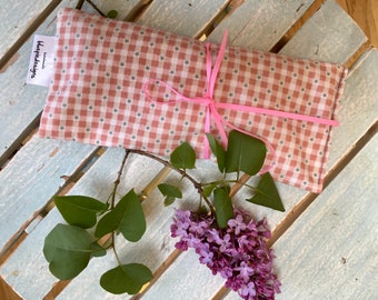 French Lavender Eye Passion Pillow* Relaxation* Mediation* Aromatherapy* Organic*  Hospital gift* Healing* Sleep* Pink Checks