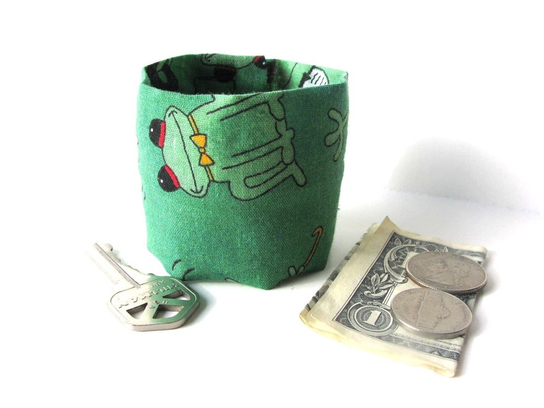 Kids Secret Stash Money Cuff DANCING FROGS Hide your lunch money, teacher notes, house key, health info image 1