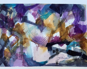 Watercolor Artwork, Abstract, Giclee Print, Wall Art from Original  "Finding  Greece". 8" x 10" Free shipping.