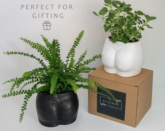 Funny Modern Ceramic Booty Shaped Planters Pots with Drainage Hole Valentine Gift