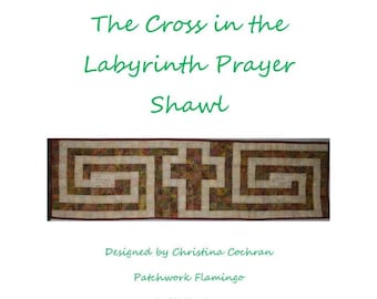 Het kruis in het labyrint gebedssjaalpatroon