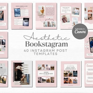 Book Instagram Bookstagram Canva Template Bookish Instagram Book Trope Social Media Book Review Template Reading Instagram Author Marketing