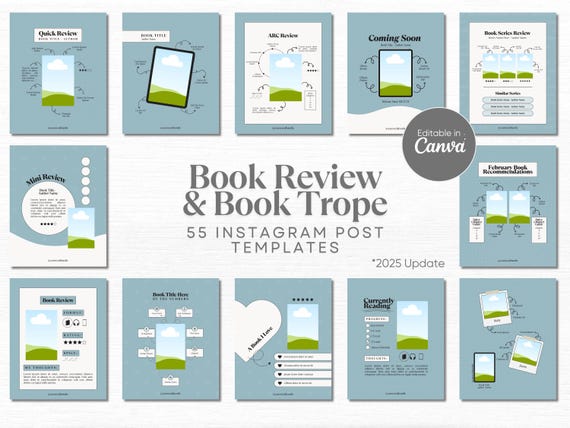 Book Trope Template Bookstagram Story Bookish Instagram Book Review Canva Template Bookstagrammer Social Media Literary Trope Book Marketing