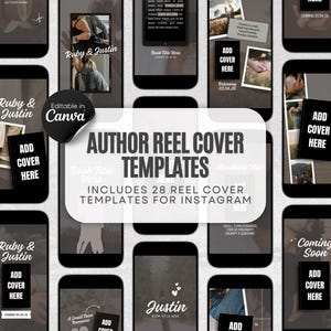 Plantilla Canva para portada de Instagram de autor Reel Promo de libros en redes sociales BookTok Canva Creador de contenido literario Portada de IG Reel Lanzamiento de libros