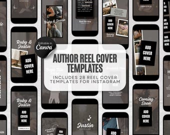 Autor Reel Cover Instagram Canva Vorlage Autor Social Media Buch Promo BookTok Canva Bookish Content Ersteller IG Reel Cover Buchstart
