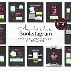 Book Instagram Bookstagram Canva Template Bookish Instagram Book Trope Social Media Book Review Template Reading Instagram Author Marketing