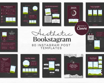Book Instagram Bookstagram Canva Template Bookish Instagram Book Trope Social Media Book Review Template Reading Instagram Author Marketing
