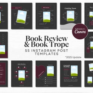 Dark Academia Book Trope Template Bookstagram Story Bookish Instagram Book Review Canva Template Bookstagrammer Social Media Literary Trope Book Marketing