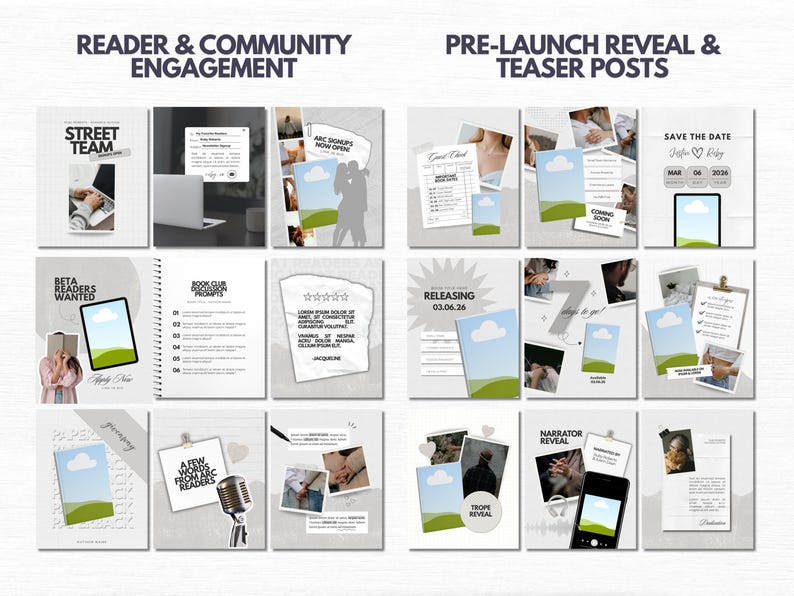 Romance Author Bookstagram Bundle Indie Author Book Launch Writer Instagram Book Promo Template Canva Book Marketing Bookish Content Creator image 8