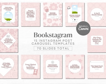 Buch Instagram Bookstagram Canva Template Bookish Instagram Book Trope Social Media BookReview Template Reading Instagram Autor Marketing