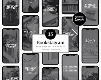 Bookstagram Reel Cover Template Bookish Reel Cover Canva Book Lover Template Author Marketing Bookish Engagement Social Media Book Aesthetic