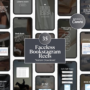 Bookstagram Reel Bookish Reel Template Book Lover Canva Author Marketing Bookish Engagement Social Media Book Aesthetic Book TikTok Reels
