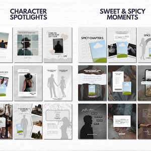 Romance Author Bookstagram Bundle Indie Author Book Launch Writer Instagram Book Promo Template Canva Book Marketing Bookish Content Creator image 10