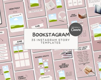 Cozy Bookstagram Instagram Story Template Aesthetic Booksta Book IG Story Romance Book Lover Social Media Reading Instagram Bookish Canva
