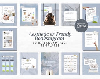 Modny szablon Canva Bookstagram, album ze zdjęciami, influencer książkowy na Instagramie, twórca treści książkowych, wirusowy IG, estetyczna opowieść książkowa na Instagramie