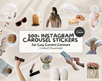 Bookstagram Instagram Karusellklistermärke Mysig Viral Estetik Bokinspirerad Canva Digitalt Klistermärkesvalv Bokinnehållsskapare Marknadsföring Trend BookTok