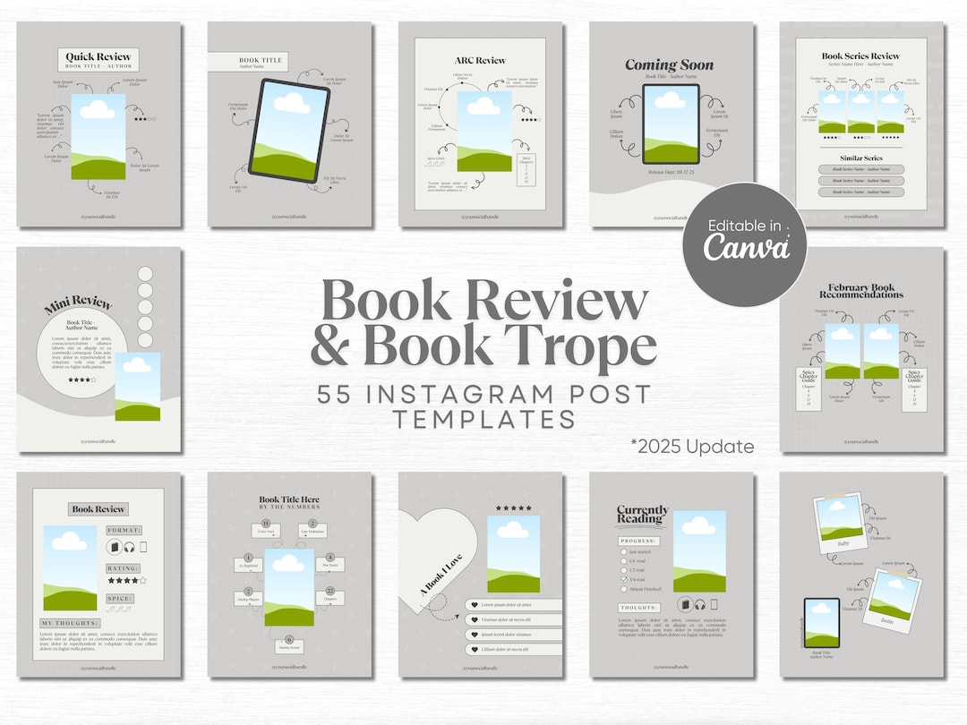 Book Trope Template Bookstagram Story Bookish Instagram Book Review ...