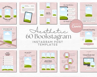 Book Instagram Bookstagram Canva Template Bookish Instagram Book Lover Social Media Book Review Template Reading Instagram Author Marketing