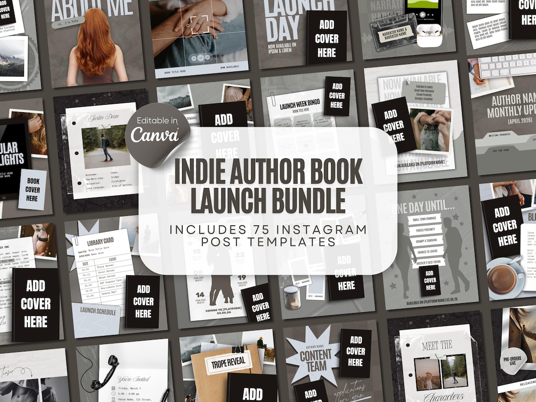 Romance Author Bookstagram Bundle Indie Author Book Launch Writer ...