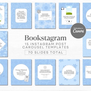 Book Instagram Bookstagram Template Canva Bookish Instagram Book Trope Social Media Book Review Template Reading Instagram Author Marketing