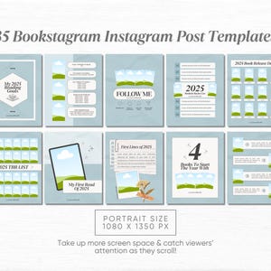 2025 Book Template Bookstagram Canva Bookish Instagram Book Lover ...