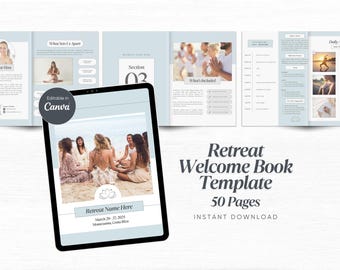 Yoga Retreat Welcome Book Template Wellness Retreat Planning Package Printable Event Welcome Onboarding Package Editable Client Welcome