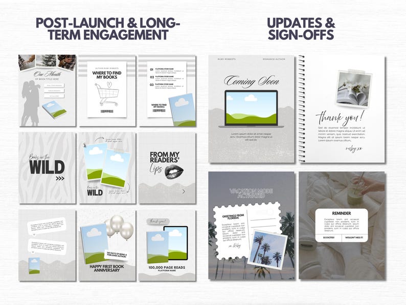 Romance Author Bookstagram Bundle Indie Author Book Launch Writer Instagram Book Promo Template Canva Book Marketing Bookish Content Creator image 12