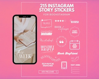 Instagram Story Sticker for Bookstagram Digital Book Lover Sticker Bookish Content Creator IG Story Sticker Bookstagram Bundle Booktok