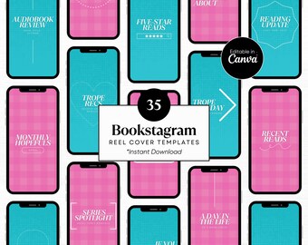 Bookstagram Reel Cover Template Bookish Reel Cover Canva Book Lover Template Author Marketing Bookish Engagement Social Media Book Aesthetic