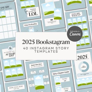 Modello di storia di Bookstagram Libro IG Story Book Lover Social Media Recensione di libri Autore Marketing TBR Template Lettura Instagram Bookish Canva