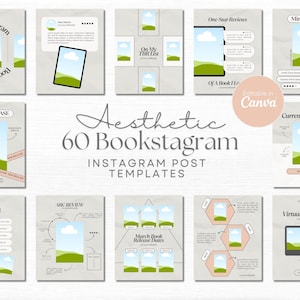 Book Instagram Bookstagram Canva Template Bookish Instagram Book Lover Social Media Book Review Template Reading Instagram Author Marketing