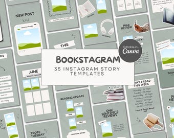 Cozy Bookstagram Instagram Story Template Aesthetic Booksta Book IG Story Romance Book Lover Social Media Reading Instagram Bookish Canva