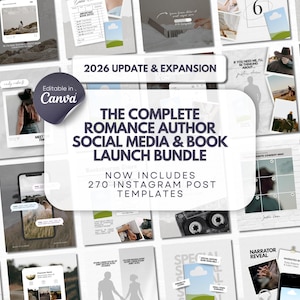 Romanze Autor Bookstagram Bundle Indie Autor Buchstart Writer Instagram Buch Promo Template Canva Buchmarketing Bookish Content Writer
