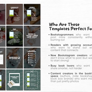 Summer Bookstagram Canva Template Bookish Insta Carousel Post Cozy ...