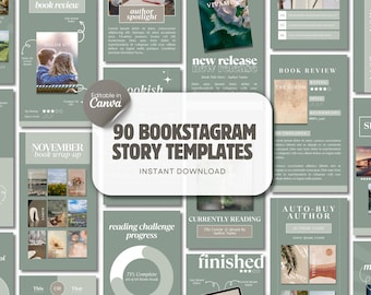 Bookstagram Bundle Instagram Story Template Canva Author Social Media Romance Reader Bookish Content Creator IG