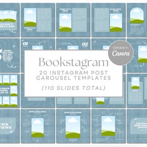 Romancy Bookstagram Carousel Post Template Bookish Insta Smutty Book Lover Social Media Author Marketing Book Review Canva Bookstagrammer Instant Download Editable in Canva