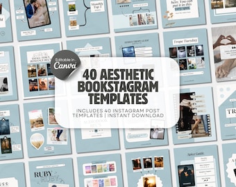 Bookstagram Bundle Book Review Canva Template Reading Instagram Author Social Media Content Creator