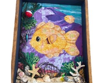 Arte con temática oceánica 18,5" x 23" x 3"